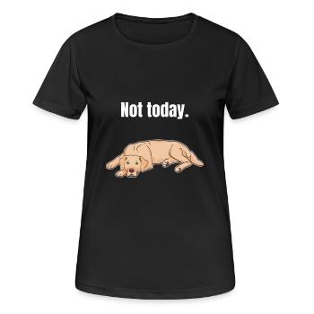 Golden Retriever faul - Frauen T-Shirt atmungsaktiv - Schwarz - Vorne - AI Model Female 172 light (172cm)