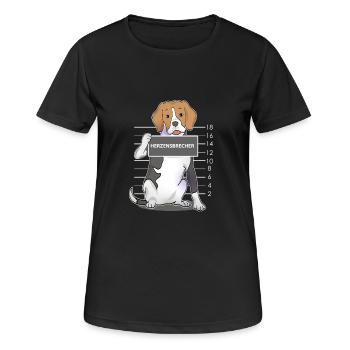 Beagle - Frauen T-Shirt atmungsaktiv - Schwarz - Vorne - AI Model Female 172 light (172cm)