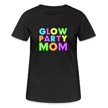 Glühen-Party-Mamma - Frauen T-Shirt atmungsaktiv - Schwarz - Vorne - AI Model Female 172 light (172cm)