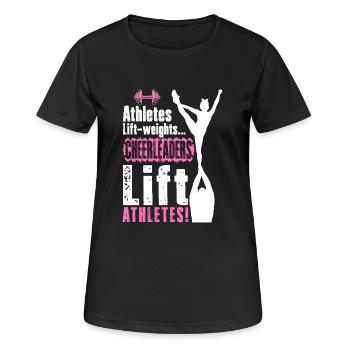 Cheerleader Cheerleading Athlet Cheer Geschenk - Frauen T-Shirt atmungsaktiv - Schwarz - Vorne - AI Model Female 172 light (172cm)