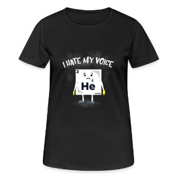 Cadeau d'hélium bras - T-shirt respirant Femme - noir - Devant - AI Model Female 172 light (172cm)