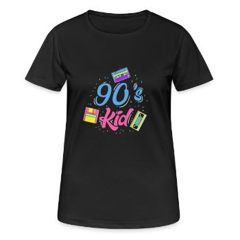 90 Enfant Cadeau - T-shirt respirant Femme - noir - Devant - AI Model Female 172 light (172cm)