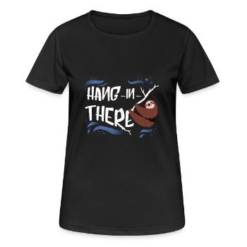 Accrochez-vous fainéantise - T-shirt respirant Femme - noir - Devant - AI Model Female 172 light (172cm)