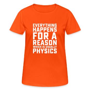 Physics - Women's Breathable T-Shirt - neon orange - Front - AI Model Female 172 dark (172cm)
