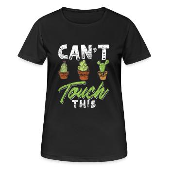Funny Cactus Shirt Distressed - Frauen T-Shirt atmungsaktiv - Schwarz - Vorne - AI Model Female 172 light (172cm)
