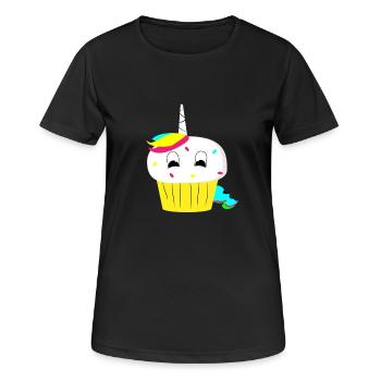 Unicorn Noël nouveau nouveau cadeau arc-en- - T-shirt respirant Femme - noir - Devant - AI Model Female 172 light (172cm)