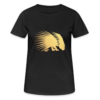 or porcupine - T-shirt respirant Femme - noir - Devant - AI Model Female 172 light (172cm)