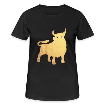 taureau d'or - T-shirt respirant Femme - noir - Devant - AI Model Female 172 light (172cm)
