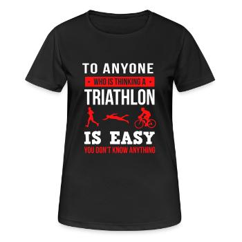 Triathlon TShirt · Triathlete · Triathlete · Sport - Women's Breathable T-Shirt - black - Front - AI Model Female 172 light (172cm)