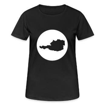 Autriche - T-shirt respirant Femme - noir - Devant - AI Model Female 172 light (172cm)