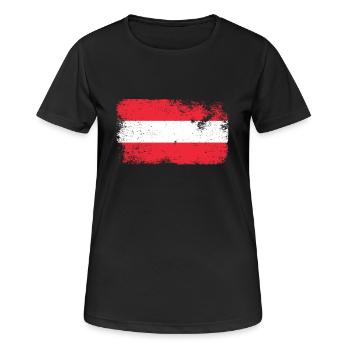 Autriche - T-shirt respirant Femme - noir - Devant - AI Model Female 172 light (172cm)