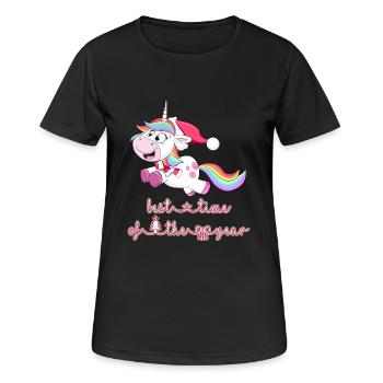 licorne licorne - T-shirt respirant Femme - noir - Devant - AI Model Female 172 light (172cm)