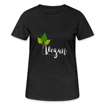 Vegan - T-shirt respirant Femme - noir - Devant - AI Model Female 172 light (172cm)