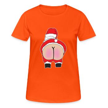 Santas Butt - Women's Breathable T-Shirt - neon orange - Front - AI Model Female 172 dark (172cm)