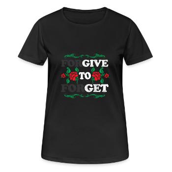 Vergebe um zu Vergessen / Geschenk - Frauen T-Shirt atmungsaktiv - Schwarz - Vorne - AI Model Female 172 light (172cm)