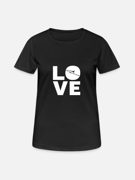 Love - Trombone - I love Trombone - Women's Breathable T-Shirt - black