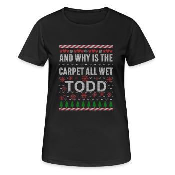 And Why Is The Carpet All Wet TODD - Women's Breathable T-Shirt - black - Front - AI Model Female 172 light (172cm)