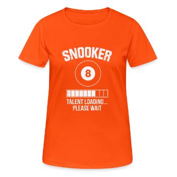 Le talent de billard charge s’il vous plaît attendre cadeau - T-shirt respirant Femme - orange néon - Devant - AI Model Female 172 dark (172cm)