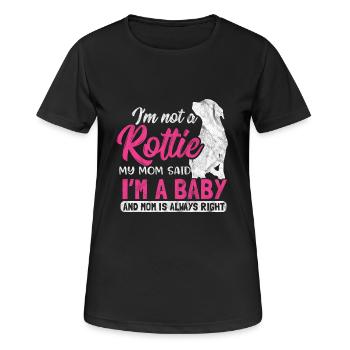 Shirt as a gift for Rottweiler Mama - Women's Breathable T-Shirt - black - Front - AI Model Female 172 light (172cm)