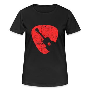 Acoustic Guitar Pick - Women's Breathable T-Shirt - black - Front - AI Model Female 172 light (172cm)