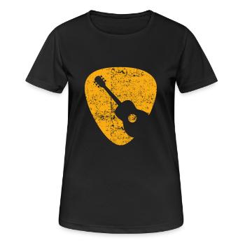 Acoustic Guitar Pick - T-shirt respirant Femme - noir - Devant - AI Model Female 172 light (172cm)