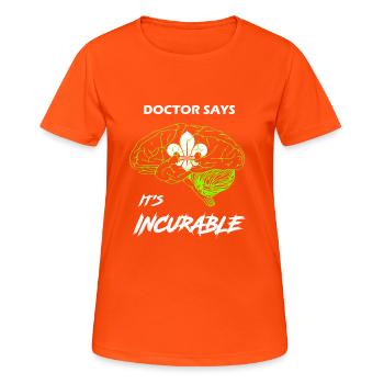 Scout Pfadfinder - Frauen T-Shirt atmungsaktiv - Neonorange - Vorne - AI Model Female 172 dark (172cm)