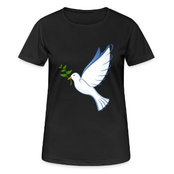 Colombe de la paix de la paix - T-shirt respirant Femme - noir - Devant - AI Model Female 172 light (172cm)
