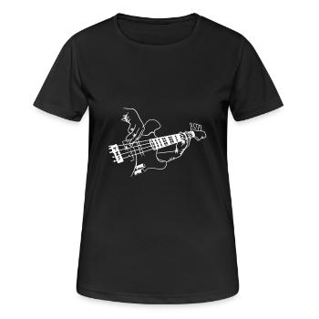 Bass Guitar Player Musique Guitariste Musicien Rock - T-shirt respirant Femme - noir - Devant - AI Model Female 172 light (172cm)