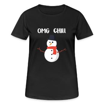 OMG Chill cadeau pour Chill People - T-shirt respirant Femme - noir - Devant - AI Model Female 172 light (172cm)