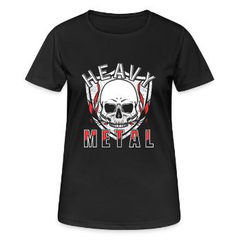 Heavy Metal - Frauen T-Shirt atmungsaktiv - Schwarz - Vorne - AI Model Female 172 light (172cm)