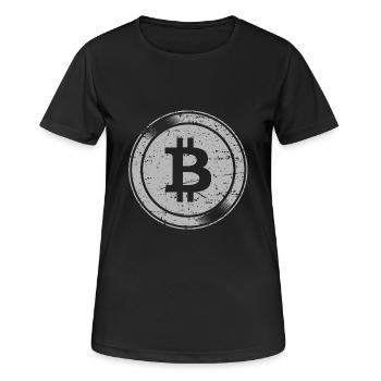 Bitcoin - Frauen T-Shirt atmungsaktiv - Schwarz - Vorne - AI Model Female 172 light (172cm)