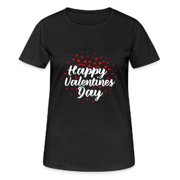 Saint-Valentin Cadeau - T-shirt - Amour - Coeur - T-shirt respirant Femme - noir - Devant - AI Model Female 172 light (172cm)