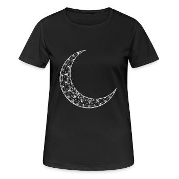 Crescent Moon Mandala Gift Full Moon Crescent - Women's Breathable T-Shirt - black - Front - AI Model Female 172 light (172cm)