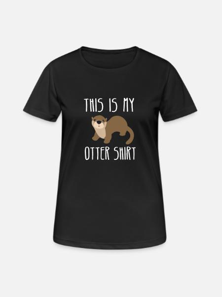 Dette er min Otter skjorte Funny Otter gave - Pustende T-skjorte for kvinner - svart