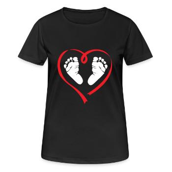 Cadeau Femme enceinte Grossesse Enceinte - T-shirt respirant Femme - noir - Devant - AI Model Female 172 light (172cm)