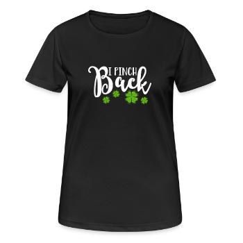 Ich pinch zurück St. Patricks Day Green Irish Shamrock - Frauen T-Shirt atmungsaktiv - Schwarz - Vorne - AI Model Female 172 light (172cm)
