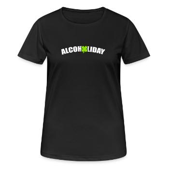 Alcoholiday Lustige St. Patricks Day Clover trinken - Frauen T-Shirt atmungsaktiv - Schwarz - Vorne - AI Model Female 172 light (172cm)