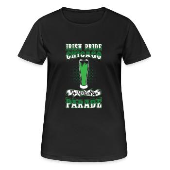 Irish Pride Chicago St Patricks Day Parade Beer - Women's Breathable T-Shirt - black - Front - AI Model Female 172 light (172cm)