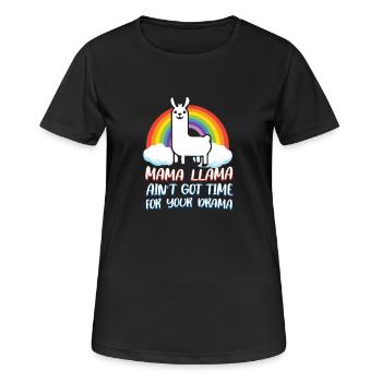Mama Llama est pas le temps pour votre drame T-shirt - T-shirt respirant Femme - noir - Devant - AI Model Female 172 light (172cm)