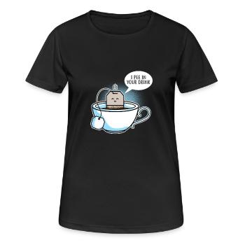 Les buveurs de thé / cadeaux - T-shirt respirant Femme - noir - Devant - AI Model Female 172 light (172cm)
