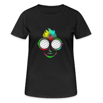 Golf Ball lunettes de soleil cadeau d'été Golf shirt - T-shirt respirant Femme - noir - Devant - AI Model Female 172 light (172cm)