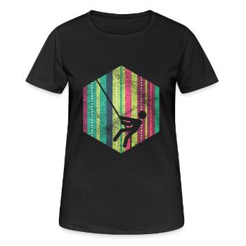 grimper grimpeur cadeau bouldering bouldering - T-shirt respirant Femme - noir - Devant - AI Model Female 172 light (172cm)