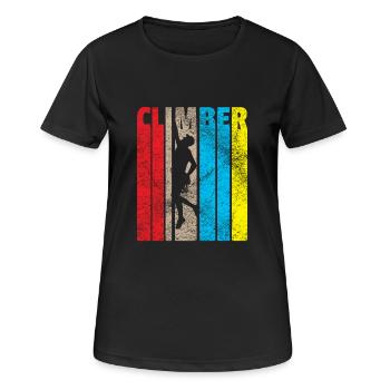 grimper grimpeur cadeau bouldering bouldering - T-shirt respirant Femme - noir - Devant - AI Model Female 172 light (172cm)