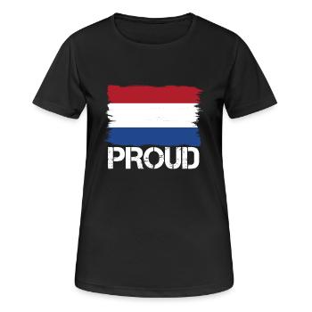 drapeau fierté, drapeau origine indigène holland .png - T-shirt respirant Femme - noir - Devant - AI Model Female 172 light (172cm)