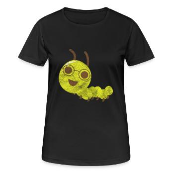 Caterpillar gift worm crawler insect - Women's Breathable T-Shirt - black - Front - AI Model Female 172 light (172cm)