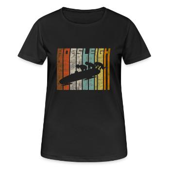 Bob Bobsleigh rétro Bob - T-shirt respirant Femme - noir - Devant - AI Model Female 172 light (172cm)