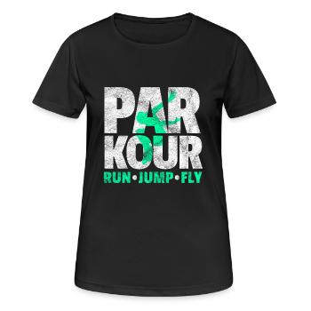 Parkour Gift Le Parcour Freerunning - Women's Breathable T-Shirt - black - Front - AI Model Female 172 light (172cm)