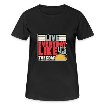 vivre tous les jours - T-shirt respirant Femme - noir - Devant - AI Model Female 172 light (172cm)
