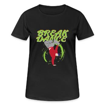 break dancing - Women's Breathable T-Shirt - black - Front - AI Model Female 172 light (172cm)