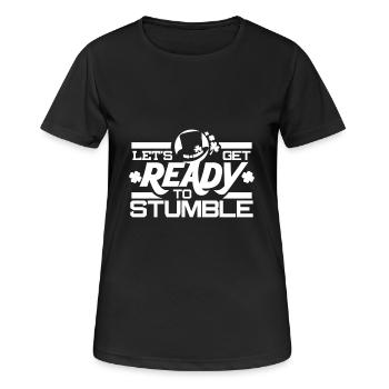 Préparons-nous à tomber par hasard - blanc - T-shirt respirant Femme - noir - Devant - AI Model Female 172 light (172cm)